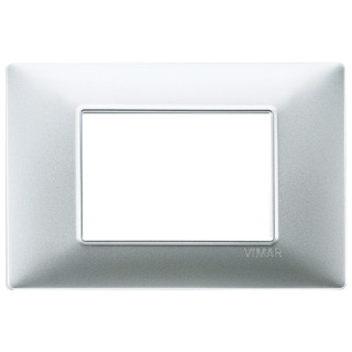 Vimar Plana Abdeckrahmen 3 Module Farbe Mattsilber 14653.20