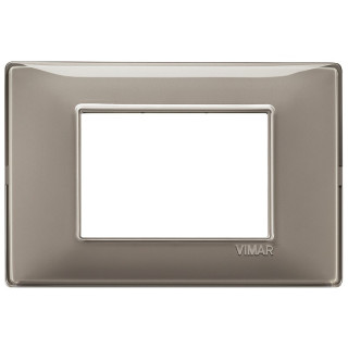Vimar Plana plaque 3 modules couleur cendre 14653.40
