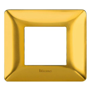 Placca Bticino Matix 2 Moduli Oro Satinato AM4802GOS