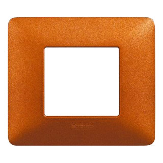 Plaque Bticino Matix 2 modules rouge terre AM4802TRT