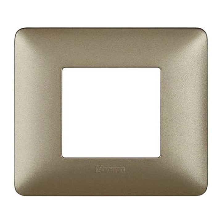 Placca Bticino Matix 2 Moduli Titanium AM4802MTA