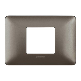 Bticino Matix Plate 2 Modules centered iron AM4819MIR