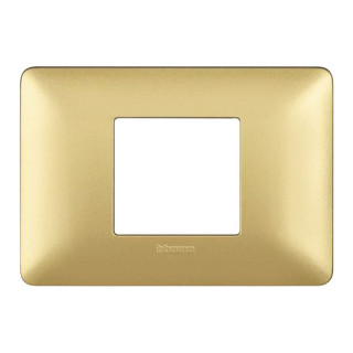 Bticino Matix Plate 2 Modules centered gold AM4819MGL