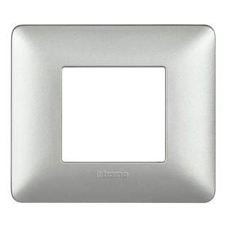 Plaque Bticino Matix 2 modules silver AM4802MSL
