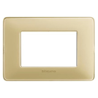 Placa Bticino Matix 3 módulos marfil AM4803CAV