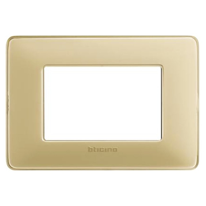 Placa Bticino Matix 3 módulos marfil AM4803CAV