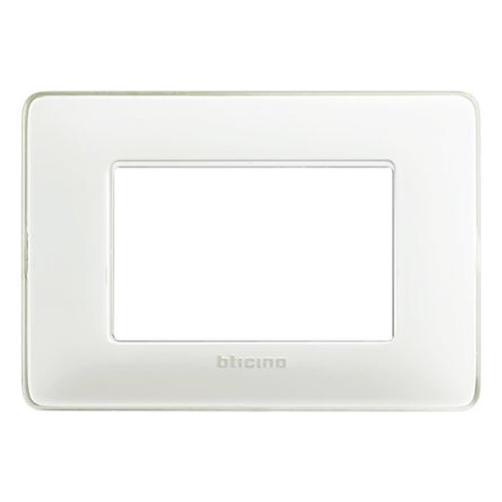 Plaque Bticino Matix 3 modules glace AM4803CBN