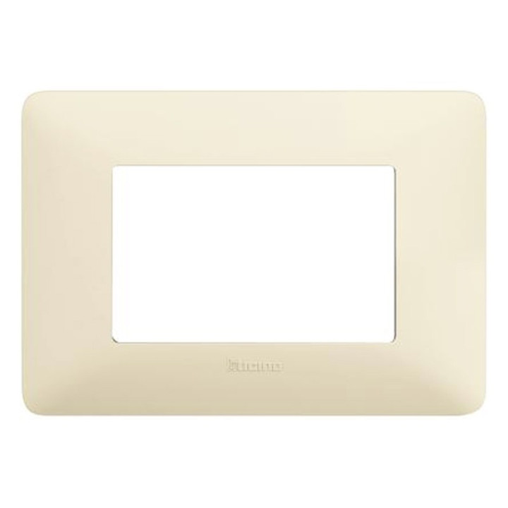 Placa Bticino Matix 3 módulos marfil AM4803BAV
