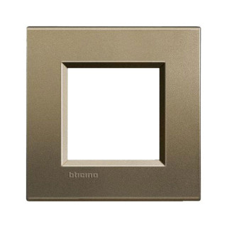 Bticino LivingLight plaque 2 modules carrée couleur square LNA4802SQ