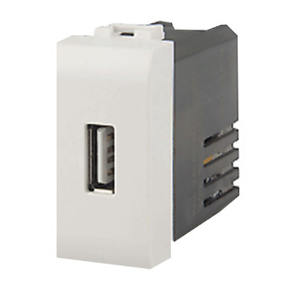 Cargador USB 4box para Bticino LivingLight blanco 2.1A 4B.N.USB
