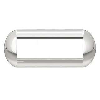 Bticino Livinglight round plate 7 modules polished chrome LNB4807CR