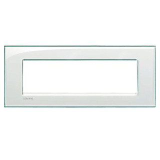 Bticino Livinglight plate 7 square modules aquamarine LNA4807KA