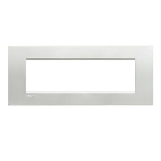 Bticino Livinglight plate 7 square modules silver LNA4807AG