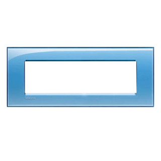 Bticino Livinglight plate 7 square modules deep blue LNA4807AD