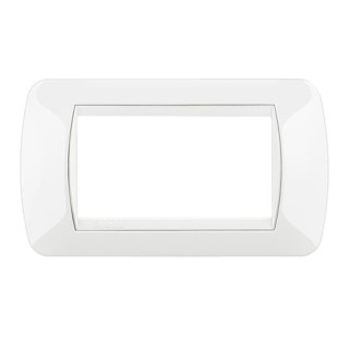 Bticino Living International plaque 4 modules carrée blanc L4804BI