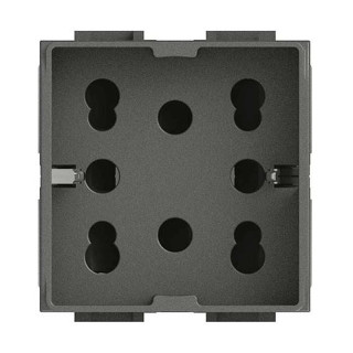 4Box universal standard and schuko socket for Bticino Living 10/16A 2 module Side 4B.L.H21