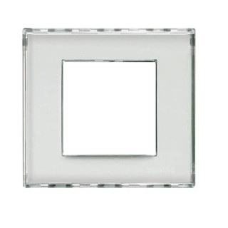 Placca 2 mod kristall personalizzabile Bticino LivingLight LND3802KR