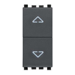 Commutateur double bouton Vimar Eikon anthracite 20060 