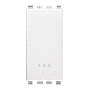 Pulsante Vimar Eikon bianco 1P NO 10A illuminabile 20008.B
