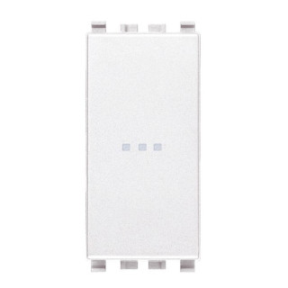 Vimar Eikon pulsador axial blanco 1P NO 10A iluminable 20108.