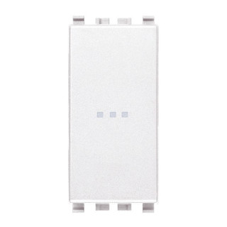 Interruptor de desvío Vimar Eikon axial blanco 1P 16A iluminable 20105.B