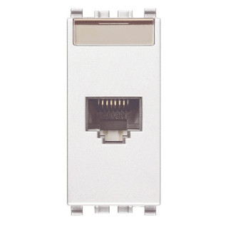 Vimar Eikon Rj45 data outlet white Cat 5E UTP 20338.8.B