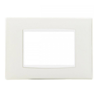 Placca Vimar Eikon bianca 3 moduli ghiaccio Classic Reflex 20653.B41