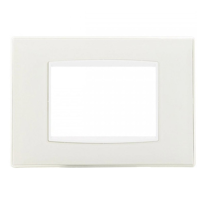 Placca Vimar Eikon bianca 3 moduli ghiaccio Classic Reflex 20653.B41