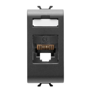 GEWISS CHORUS TELEPHONE JACK BLACK GW12401