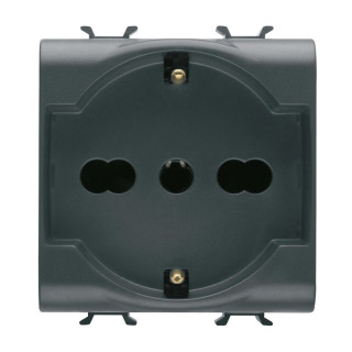 GEWISS CHORUS SCHUKO SOCKET BLACK GW12204