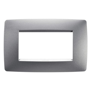 Placa Gewiss Chorus ONE 4P color titanio GW16104VT
