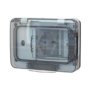 Boîtier 4Box WIDE avec prise Schuko Blanc IP55 4B.W.01.015