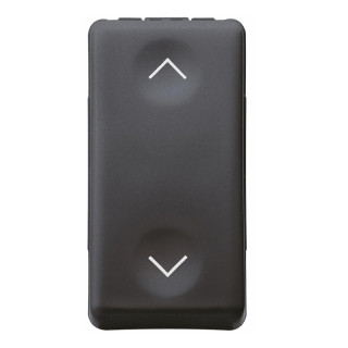 Gewiss System double interlocked push button black GW21521