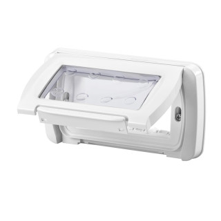 Plaque étanche Gewiss system blanc ip55 4 modules GW22461
