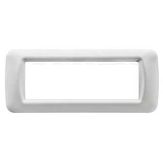 Plaque top Gewiss system blanche 6 places blanc nuage GW22506