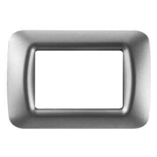 Gewiss System Top Plate 3 Modules Titanium Metal GW22603