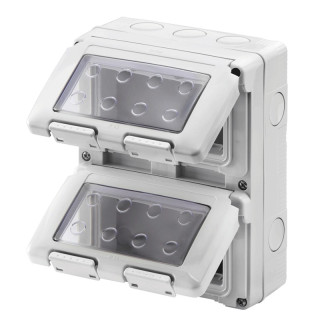 GEWISS CAJA PARA SISTEMA VERTICAL ESTANCO MÓDULO 8 PLAZAS 4X2 IP55