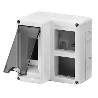 GEWISS  CONTENITORE PROTETTO PER INSTALLAZIONE COMBINATA DI APPARECCHI MODULARI DIN E SYSTEM IP40