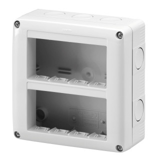 Gewiss wall-mounted Housing with 8 modules for System series GW27023