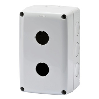Gewiss wall-mounted Housing 2 holes 22mm empty for buttons GW27102