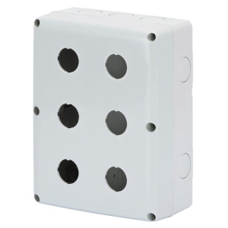 Gewiss wall-mounted Housing 6 holes 22mm empty for push-buttons GW27104