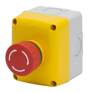 Gewiss Housing with emergency push-button 1NA 1NC IP66 GW27202