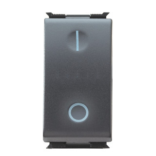 Gewiss double pole switch Playbus 16A black GW30004