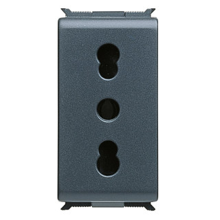 Gewiss Playbus Steckdose 2P+E 10-16A 1M Schwarz GW30203