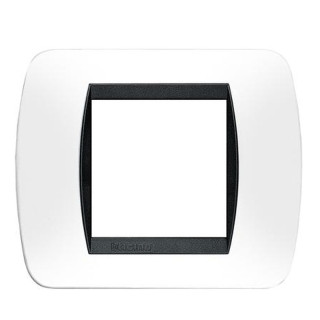 Bticino Living International Plate 2 modules white L4802PB