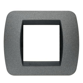 Bticino Living International Abdeckrahmen 2 Module graphitgrau L4802GF