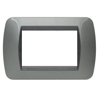 Bticino Living International Abdeckrahmen 3 Module stahlgrau L4803AC
