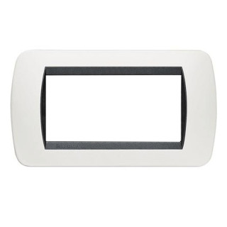 Bticino Living International plate 4 modules white L4804PB