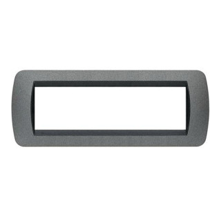 Bticino Living International plate 7 modules graphite grey L4807GF