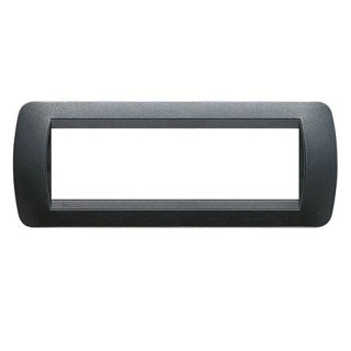 Bticino Living International plate 7 modules dark steel L4807PA